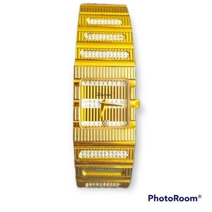 Lucoral Vintage Sleek Faux Diamond Gold Italy Ladies Watch